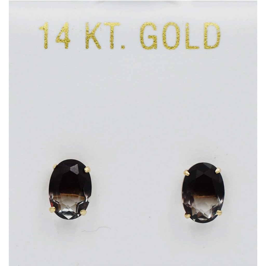 Created 1.88 Cts Tourmaline Stud Earrings 14k Solid Gold